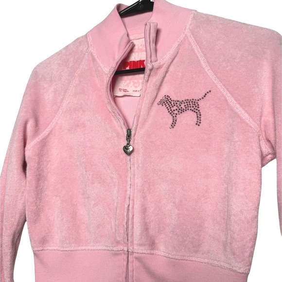 Victoria's Secret PINK Tops - Y2K Victoria's Secret PINK Rhinestone Jacket Cropped
